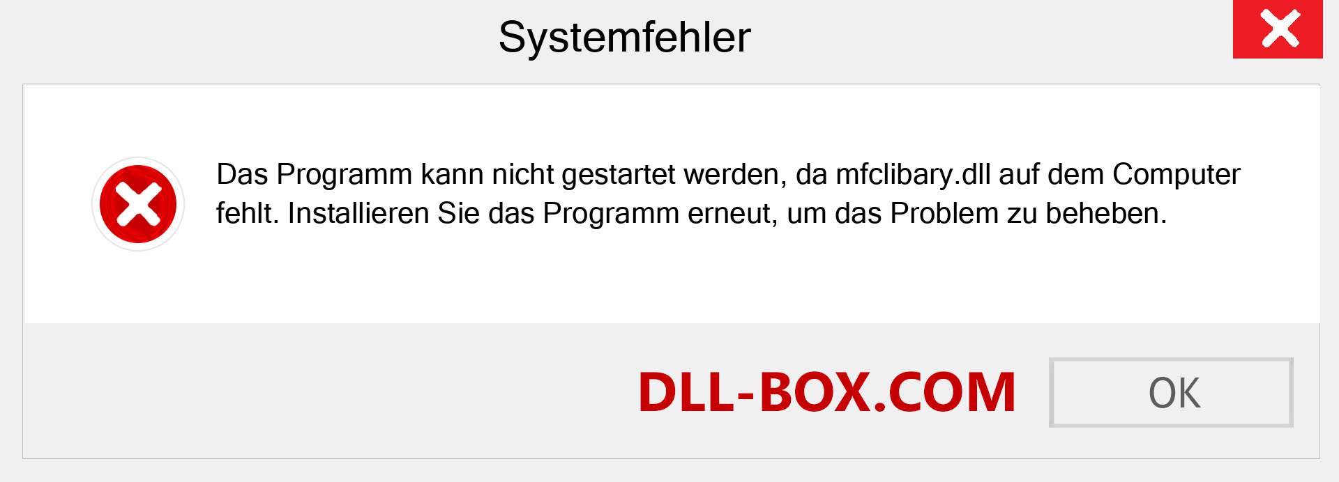 mfclibary.dll-Datei fehlt?. Download für Windows 7, 8, 10 - Fix mfclibary dll Missing Error unter Windows, Fotos, Bildern